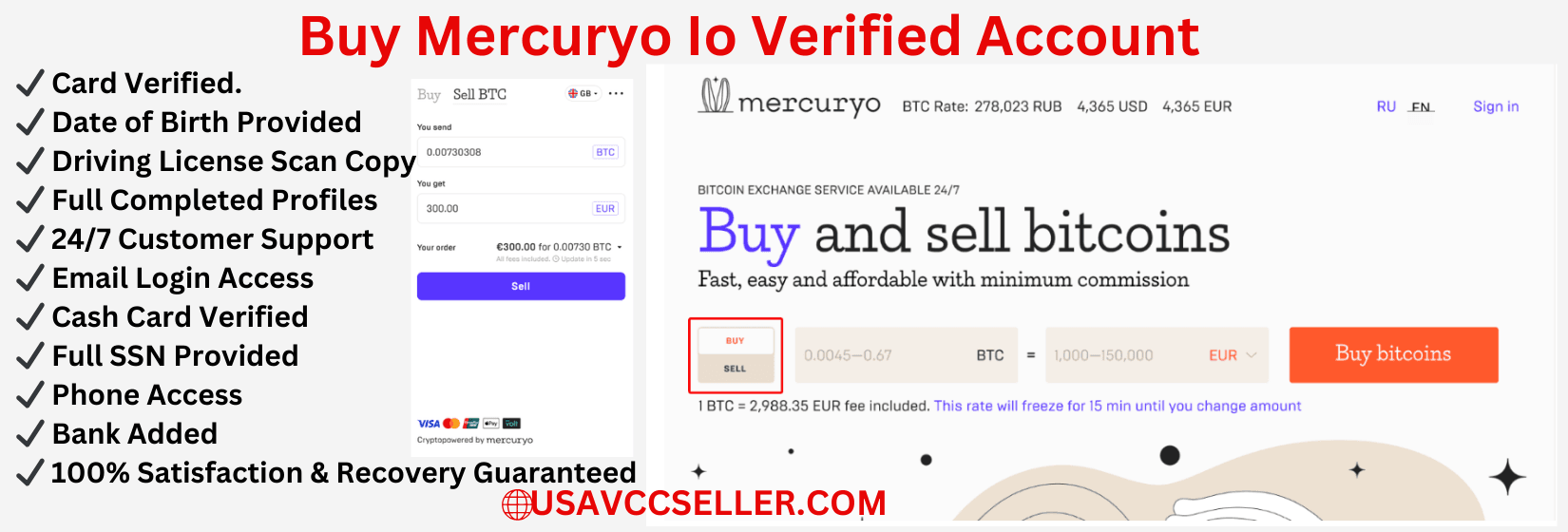 Buy Mercuryo Io Verified Account